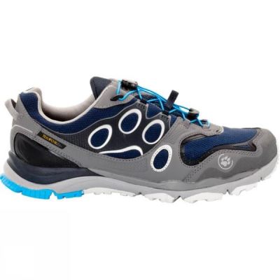 Zapatillas Running Jack Wolfskin Trail Excite Texapore Low Hombre - Gris / Azules - Chile SAO057834